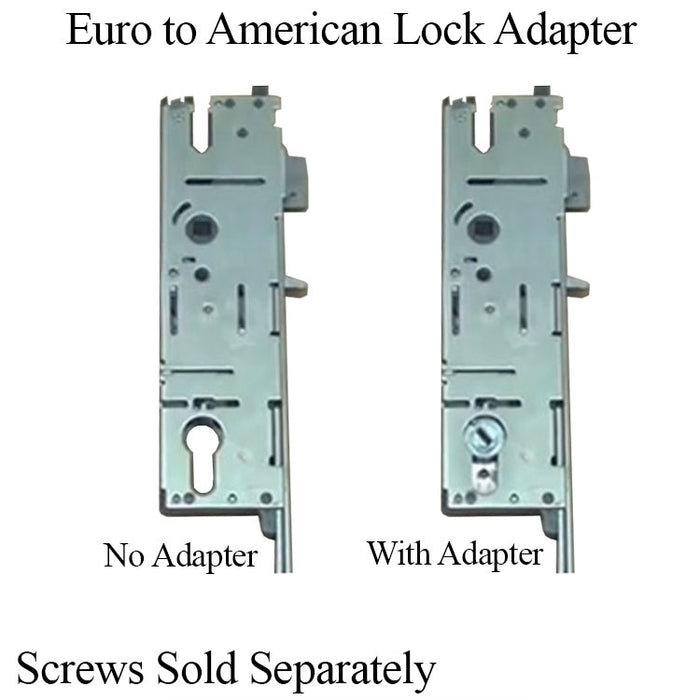 Euro to American Cylinder Adapter Insert for Multipoint Locks