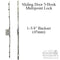 Sentinel 3-Point Sliding Door Lock – 45mm Backset, Stainless Steel