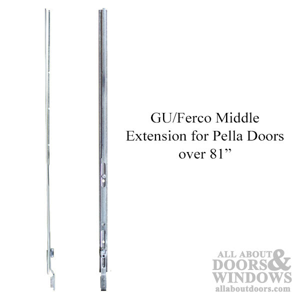 Ferco Shootbolt Extension for Doors Over 81" – 500mm Length, 16mm Faceplate