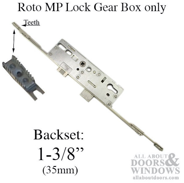 Roto Multipoint Lock Gearbox – 35mm Backset, 92mm PZ, Alligator Teeth Style
