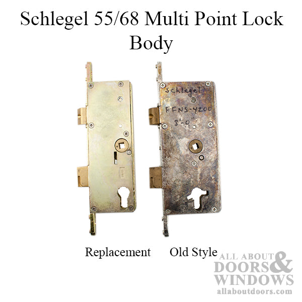 Schlegel Multi-Point Lock Body Replacement – 55mm Backset, 68mm Handle Spacing