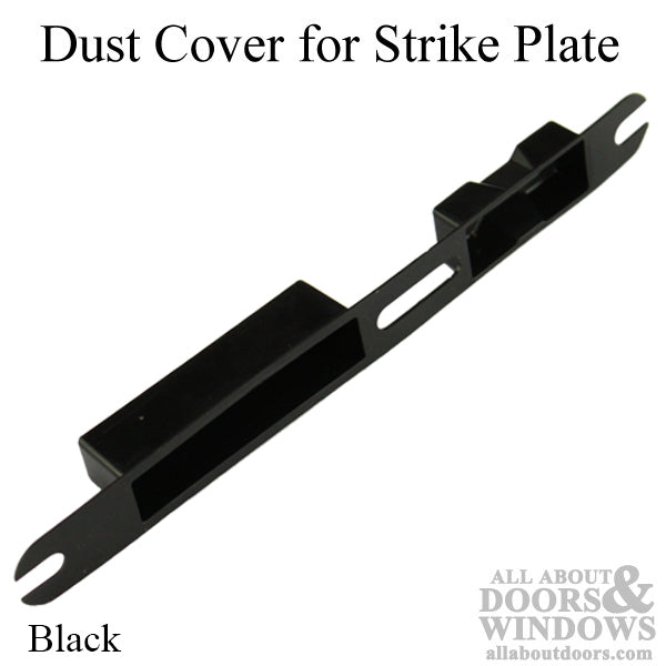 Dust Cover for Latch and Deadbolt Strike Plate – Black