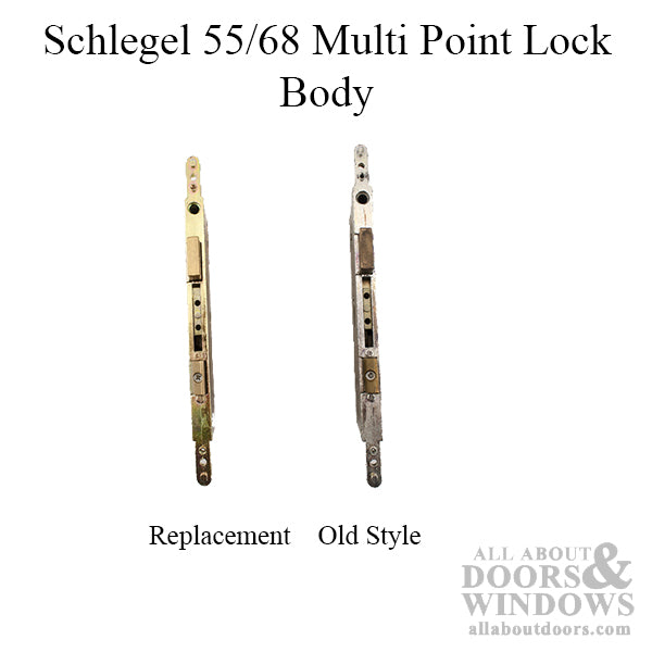 Schlegel Multi-Point Lock Body Replacement – 55mm Backset, 68mm Handle Spacing