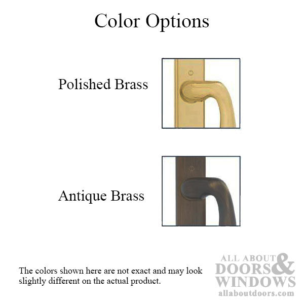 Fuhr Sliding Patio Door Dummy Handle Set – L Style, Antique Brass