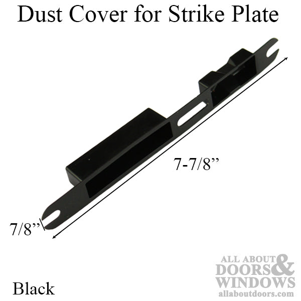 Dust Cover for Latch and Deadbolt Strike Plate – Black