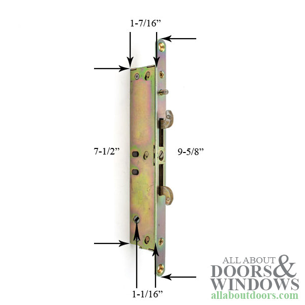 Truth Nexus 2-Point Double Hook Sliding Door Mortise Lock – 16mm Faceplate