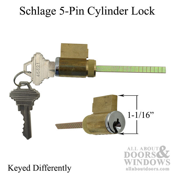 Schlage SC-1 Keyed Cylinder – 5-Pin, Keyed Different