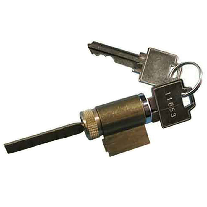 Keyed Cylinder with Flat Tailpiece – Black, 1" Height