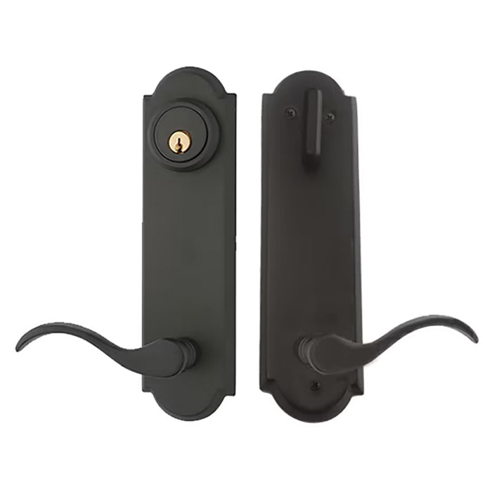 Monaco Wave Multipoint Handleset – 5-1/2" Bore Spacing, Schlage SC1 Keyway