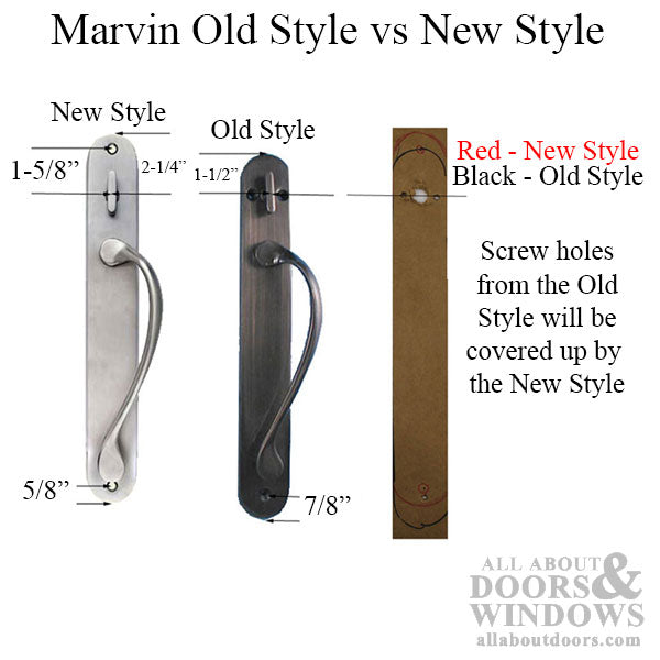 Marvin Passive Handle Set for Sliding French Doors – No Key, No Thumb-Turn (Old Style)