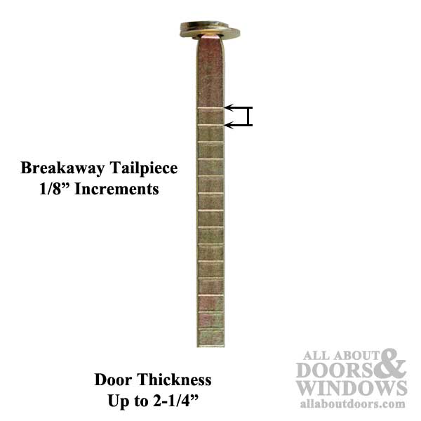 Flat Tail Piece for American Keyed Cylinders – 2-3/8" Length, Break-Away Design