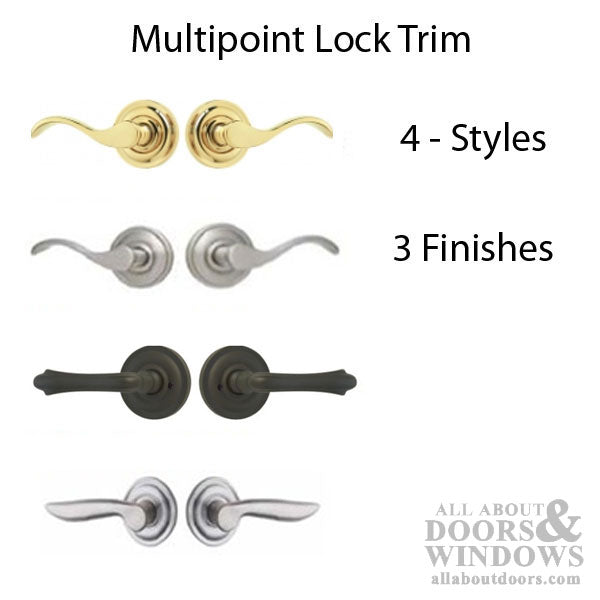 Multipoint Lever Trim Set – Straight Lever, 2-1/2" Rosette