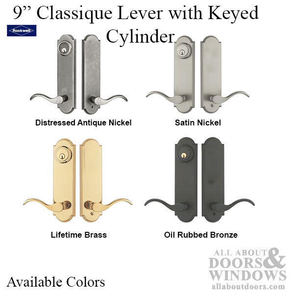 Monaco Wave Multipoint Handleset – 5-1/2" Bore Spacing, Schlage SC1 Keyway