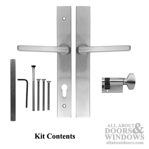 Emtek/Hoppe Hermes Handleset Trim – 92mm PZ, Right Hand, Satin Nickel