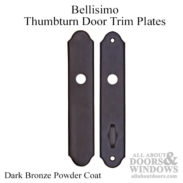 G-U/Ferco 5146 Passive Door Trim Plates – 92mm PZ, Dark Bronze