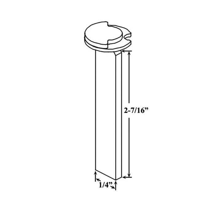 American Cylinder with Flat Tail Piece – 2-1/2" Length