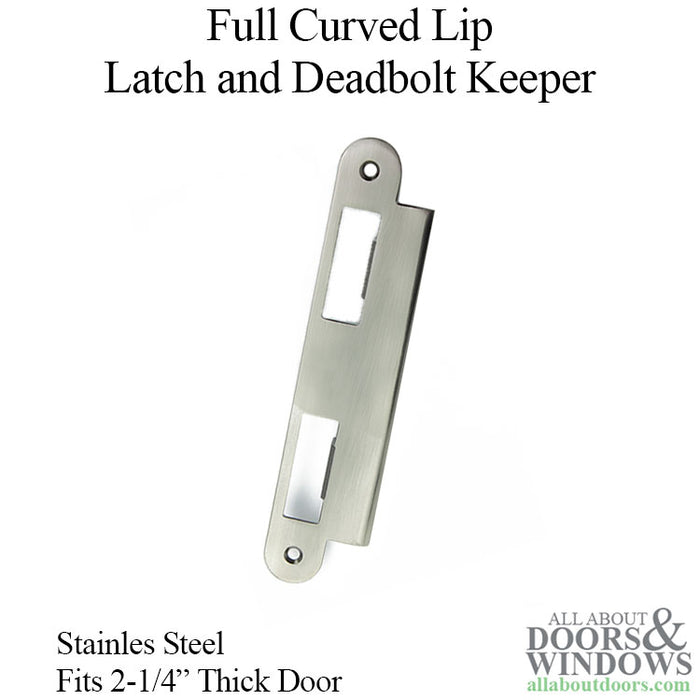 GU Ferco Latch and Deadbolt Keeper for 2-1/4" Doors – Satin Nickel