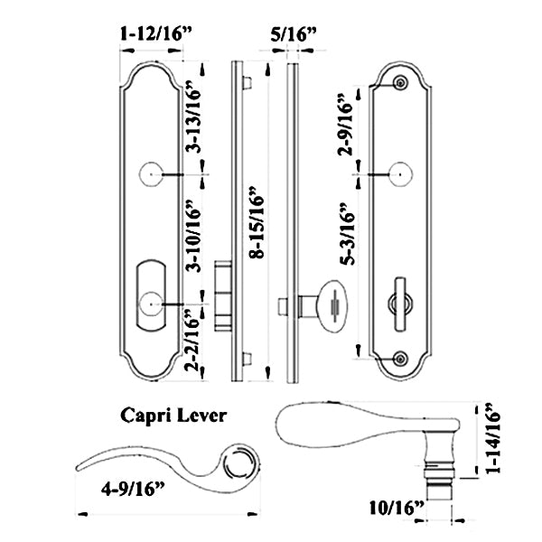 G-U Belissimo Trim Set – 92mm PZ, Antique Nickel