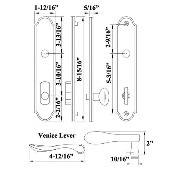 GU/Ferco 5146 Inactive Trim – Non-Keyed with Thumbturn, Dark Bronze
