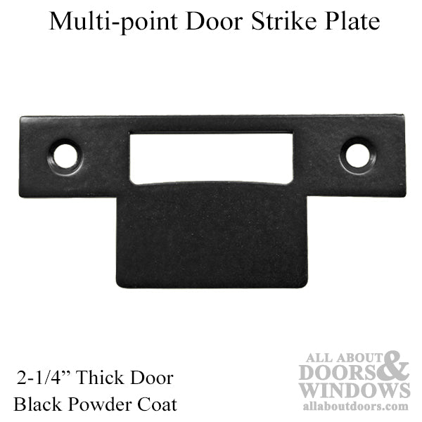 Ferco/G-U Multipoint Strike Plate – Square Ends, Black Powder Coat