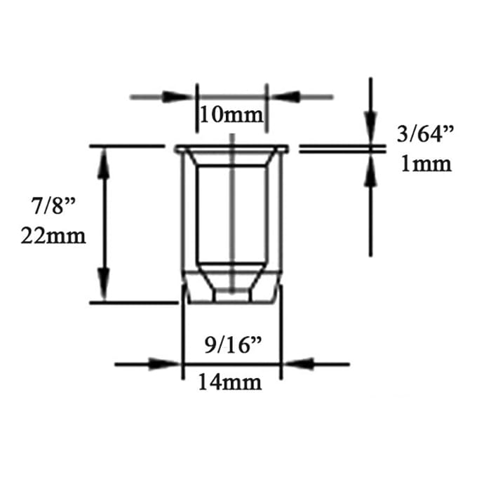 G-U Cremona D1 Round Shootbolt Socket Strike Sleeve – 10mm, Brass