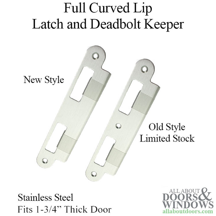 Ferco Full Lip Middle Keeper Strike Plate – 1-3/4" Door, Stainless Steel