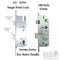 GU Monolock Single Point Mortise Lock – 45mm Backset, 92mm PZ, Silver
