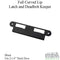 GU Ferco Latch and Deadbolt Keeper for 2-1/4" Doors – Black