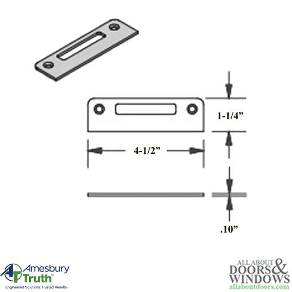 Amesbury Rhino Strike for Multipoint Locks – Stainless Steel