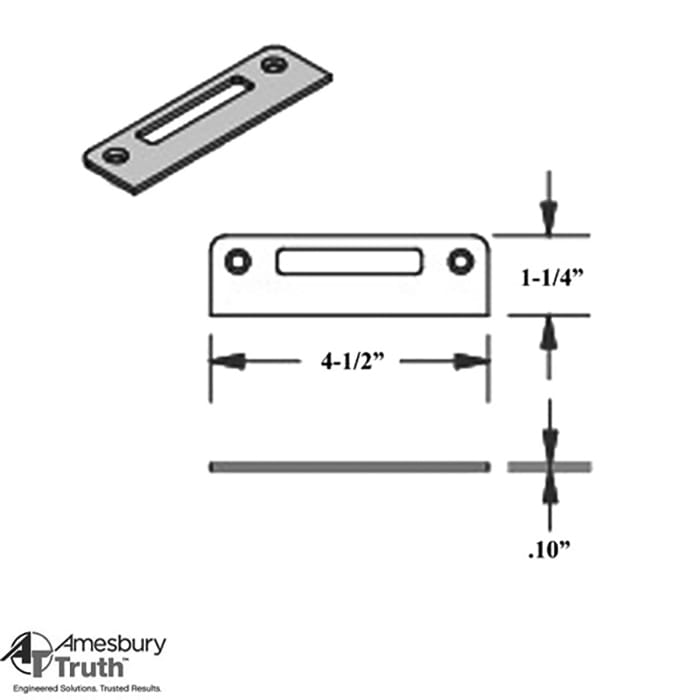 Amesbury Rhino Strike for Multipoint Locks – Stainless Steel