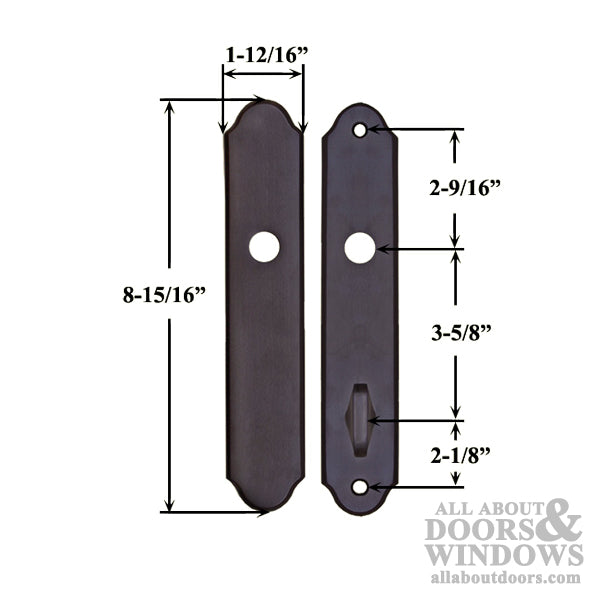 G-U/Ferco 5146 Passive Door Trim Plates – 92mm PZ, Dark Bronze