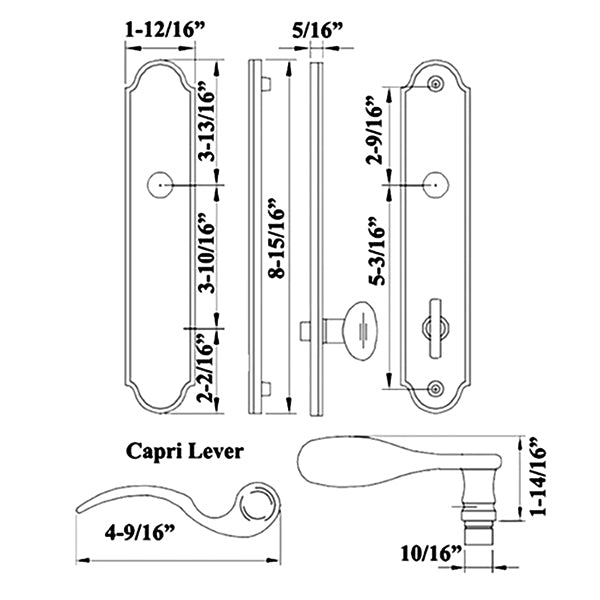 GU Belissimo Traditional Handleset Trim – 92mm PZ, Satin Chrome