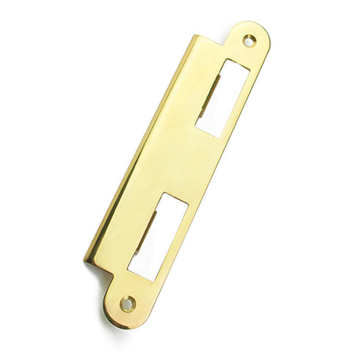 GU/Ferco Latch and Deadbolt Keeper for 2-1/4" Doors – Polished Brass