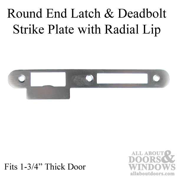 GU Latch and Deadbolt Strike Plate – 1" x 7", Radius Corners, Stainless Steel