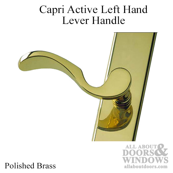 G-U Capri Lever for Active Handlesets – Left Hand, Polished Brass