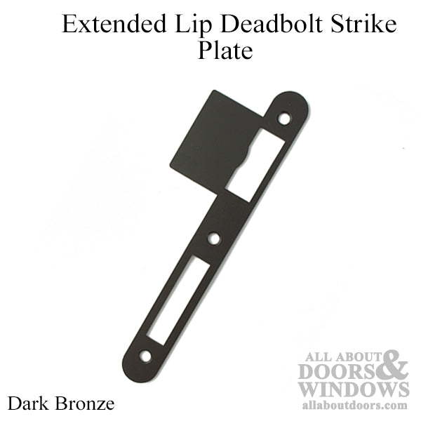 G-U/Ferco Extended Lip Strike Plate for 2-1/4" Doors – Dark Bronze