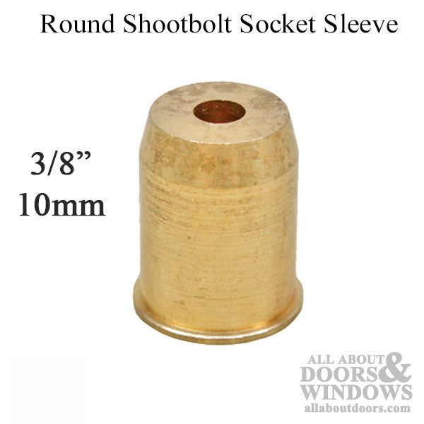 G-U Cremona D1 Round Shootbolt Socket Strike Sleeve – 10mm, Brass