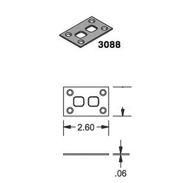 Double Shootbolt Strike Plate for P3000 Multipoint Locks – Stainless Steel
