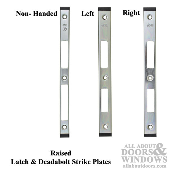 G-U Ferco Latch & Deadbolt Strike Plate – Right Hand, 1/4" Raised