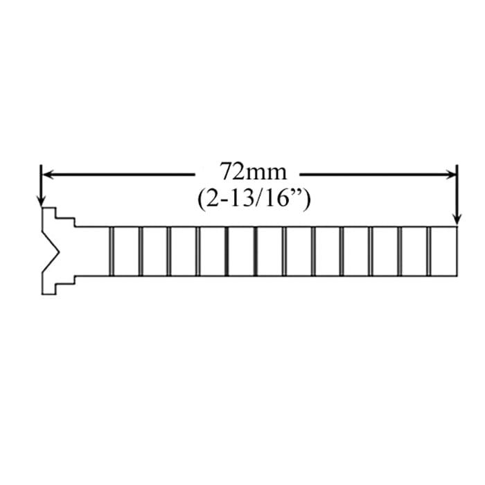 Thumb-Turn Tailpiece for Multipoint Locks – 72mm Offset