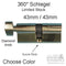 Schlage 360° Profile Cylinder with Small Knob – 3-5/8" Housing, Polished Brass