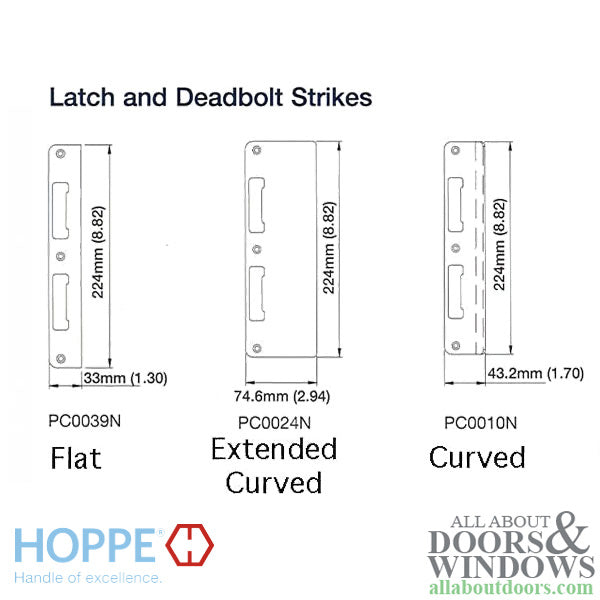 Hoppe Single Point Mortise Lock – 70mm Backset, 92mm PZ, 1" Deadbolt