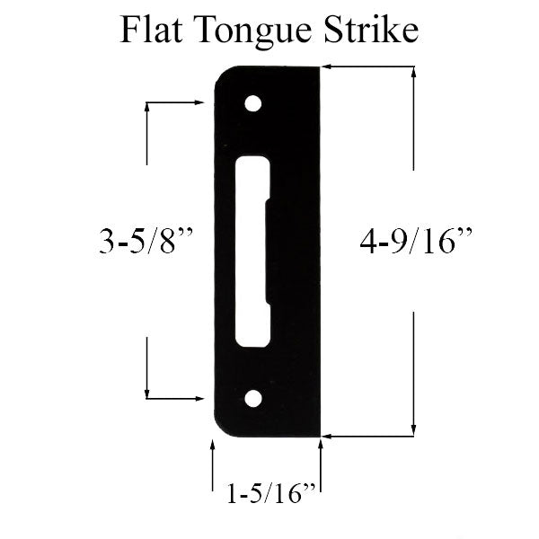Hoppe Flat Strike Plate – Tongue Version for Multipoint Locks