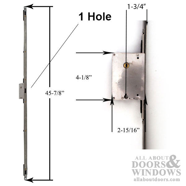 Ashland Sliding Door Center Lock Assembly – 43mm Backset