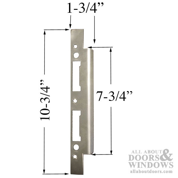Custom Latch & Deadbolt Strike Plate – Curved Lip, 1-3/4" Door