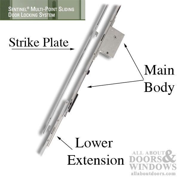 Ashland Sliding Door Center Lock Assembly – 43mm Backset