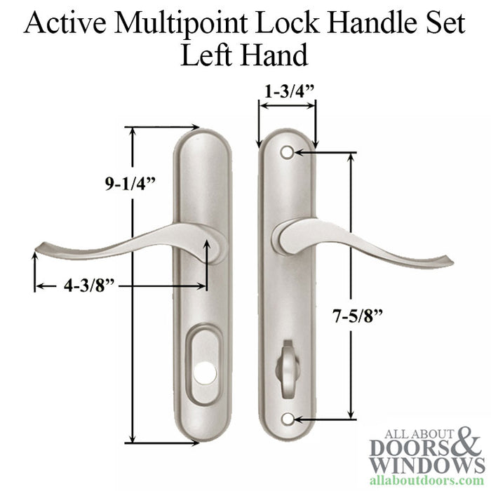 Amesbury 400B Active Handleset – Left Hand, 92mm PZ, Zinc