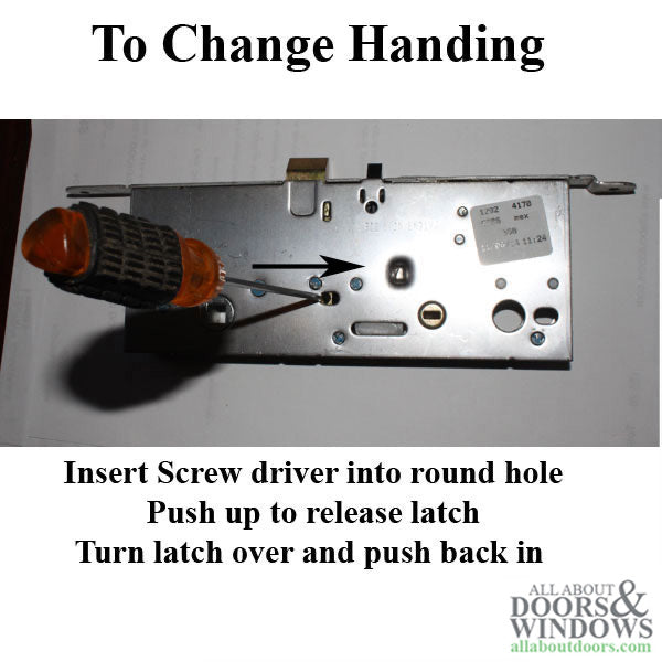 Single Point Mortise Lock for Marvin Ultimate Inswing Doors – 60mm Backset, 92mm PZ