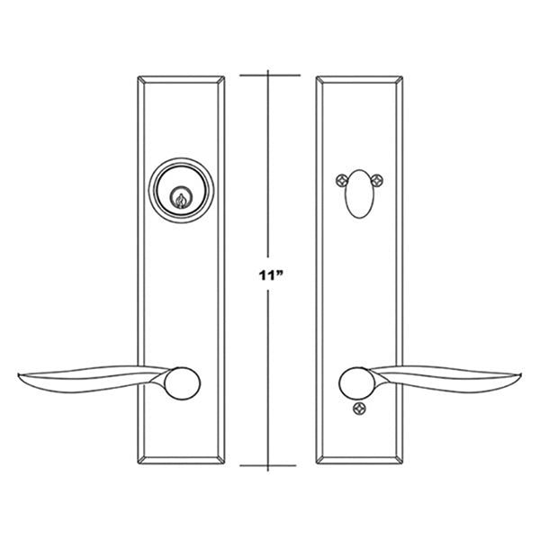 Multipoint Handleset – Brushed Nickel, Modern Lever