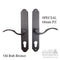Handleset with Germania Lever and Lara Back Plate - Oil Rubbed Bronze, 68mm PZ